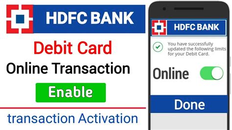 hdfc my card debit activation